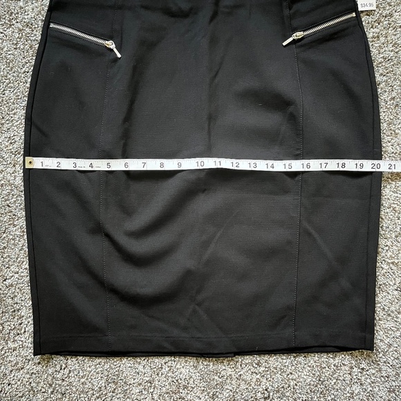 Dressbarn black skirt with zippered pockets, size L, new with tags - Picture 4 of 13
